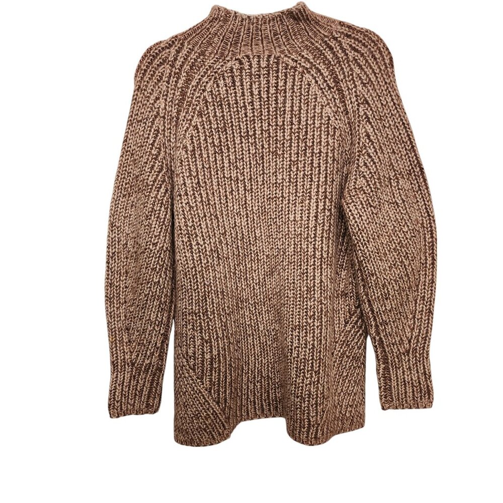 Ava & Viv Mauve/White Mock Turtleneck Sweater Size X